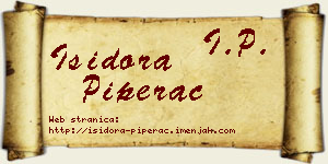 Isidora Piperac vizit kartica